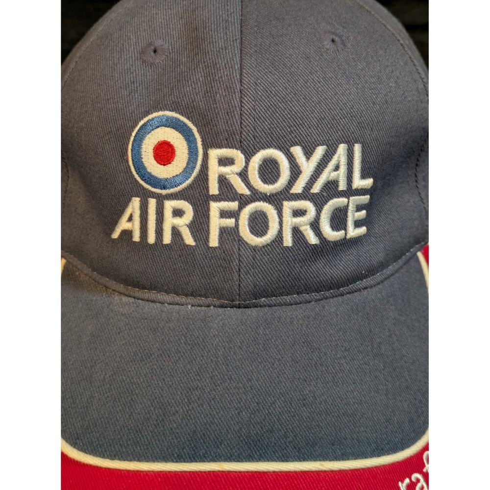 Royal Air Force RAF Blue Red Embroidered Baseball Cap Hat Rise Above The Rest - Picture 2 of 10